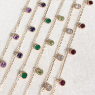 Amethyst Gemstone Charm Bracelet GS2168