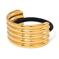 Stainless Steel Hair Tie Ponytail Elastic JXH2407001