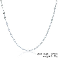 Silver Paperclip Chain Necklace