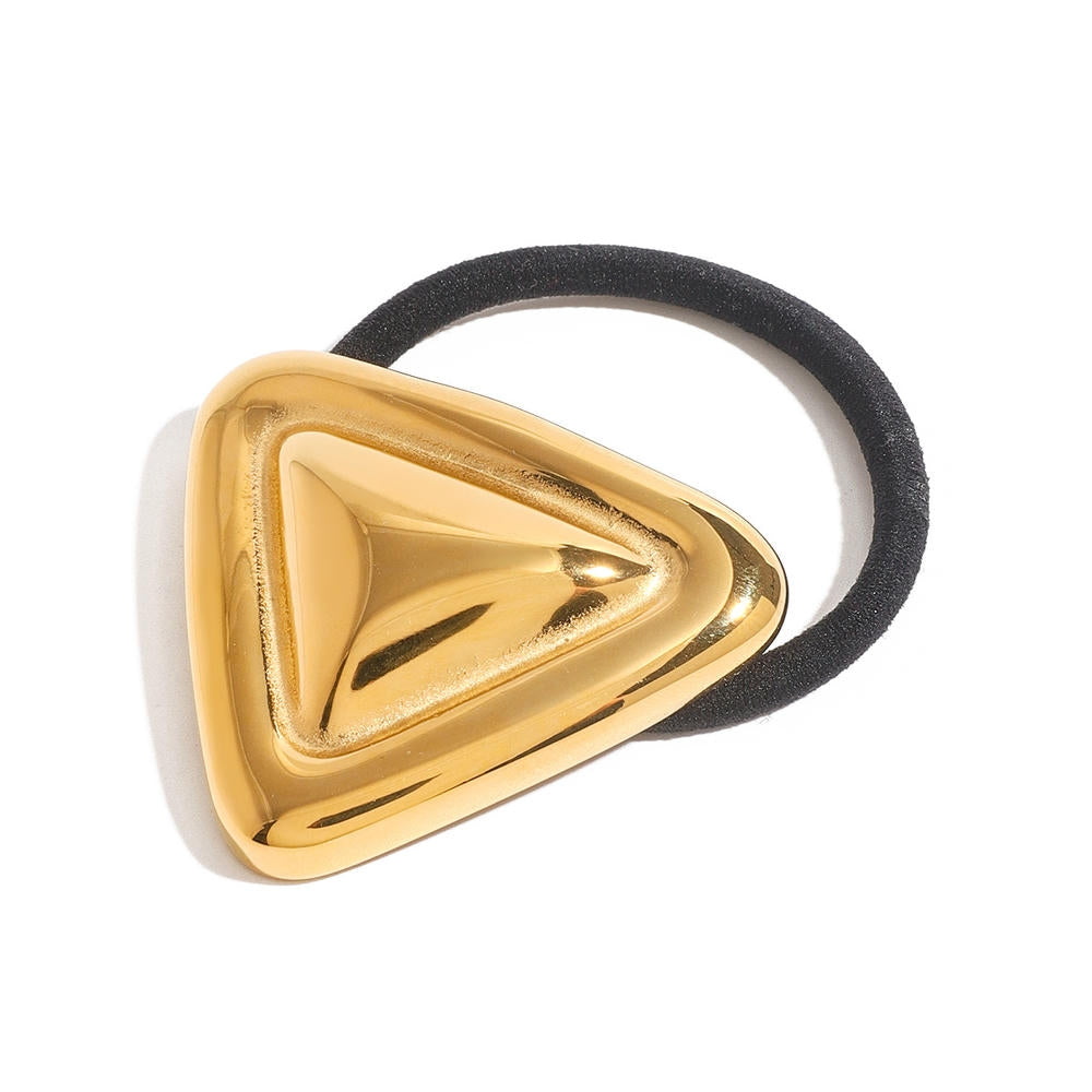 Geometric Triangle Hair Tie Stainless Steel Band JXH2408009