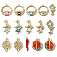 Watermelon Pendant | Lucky Four Leaf Clover Star Charm