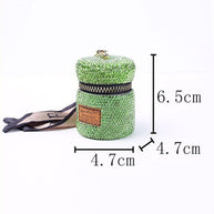 Rhinestones Headphone Pouch | Keychain Zero Bag | Luxury