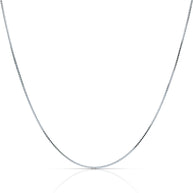0.75mm Sterling Silver Box Chain Necklace