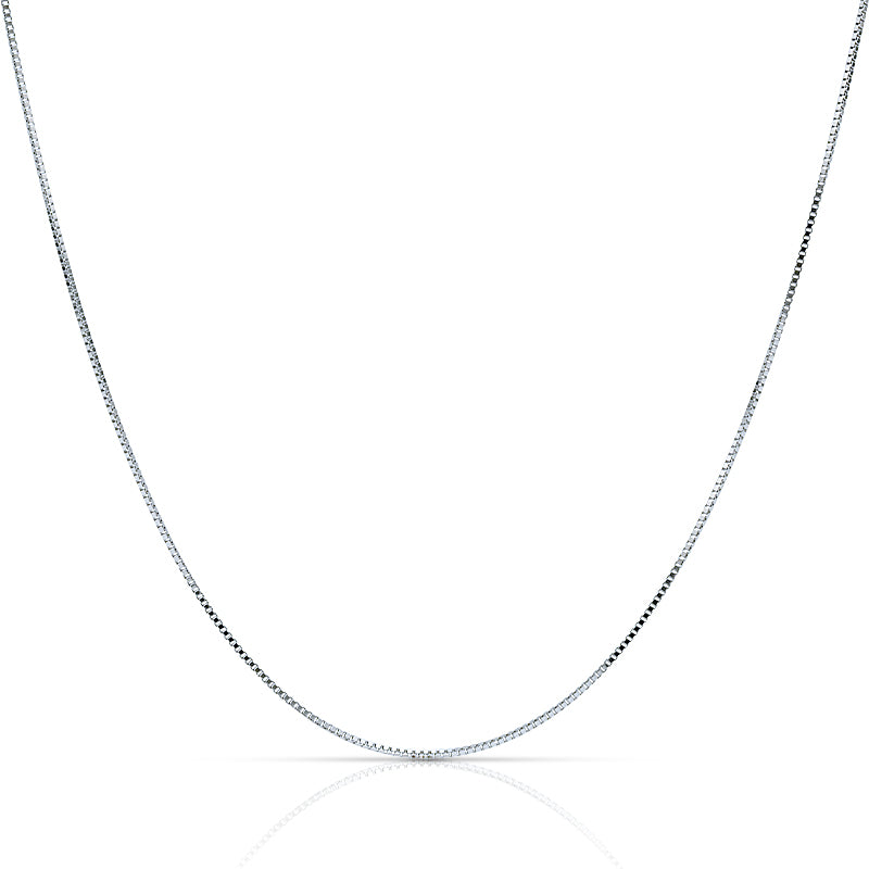0.75mm Sterling Silver Box Chain Necklace