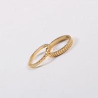 Ribbed Band Ring JA572