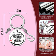 Fishing Keychain | Fish Hook Pendant | Angler Gift