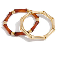 Bamboo Joint Cuff | Waterproof Resin Statement Bracelet