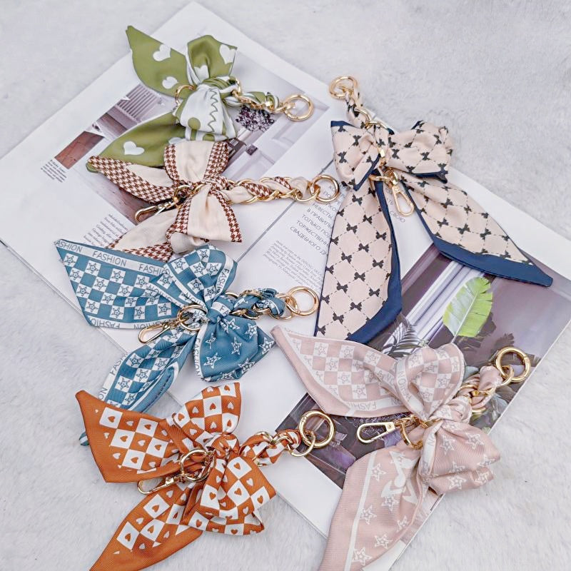 Scarf Keychain | Hand-Woven Bag Charm & Chain Extender