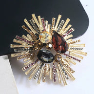 Fireworks Brooch | Gemstone Sparkle Pin | Evening Party