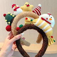 Plush Reindeer Headband | Fluffy Christmas Tree Hair Clip