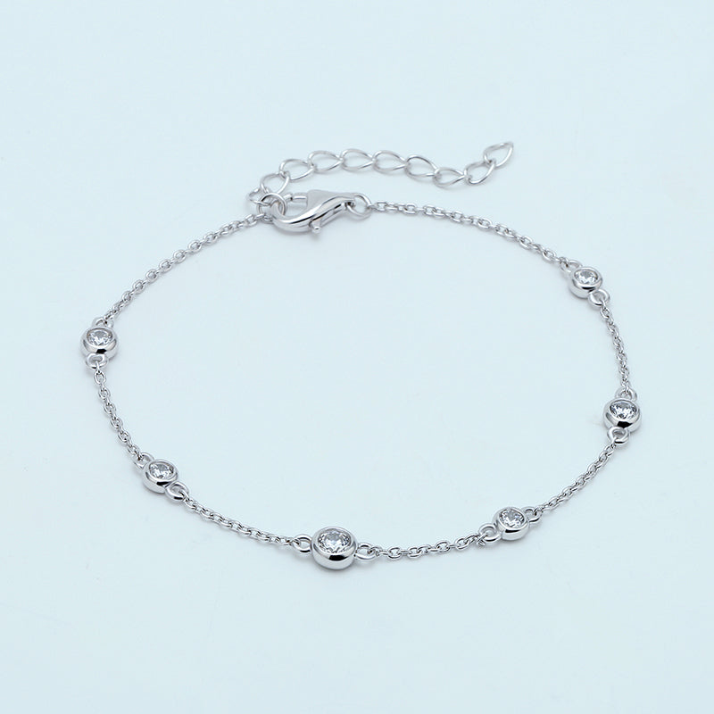 CZ Station Bracelet