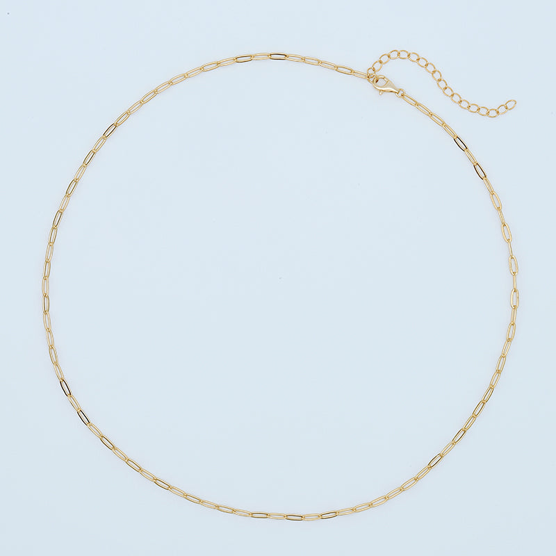Silver Paperclip Chain Necklace