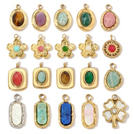 French Flower Pendant | Lucky Four Leaf Clover Steel Charm