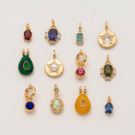 12 Birthstones Charm Adjustable Chain Stainless Steel