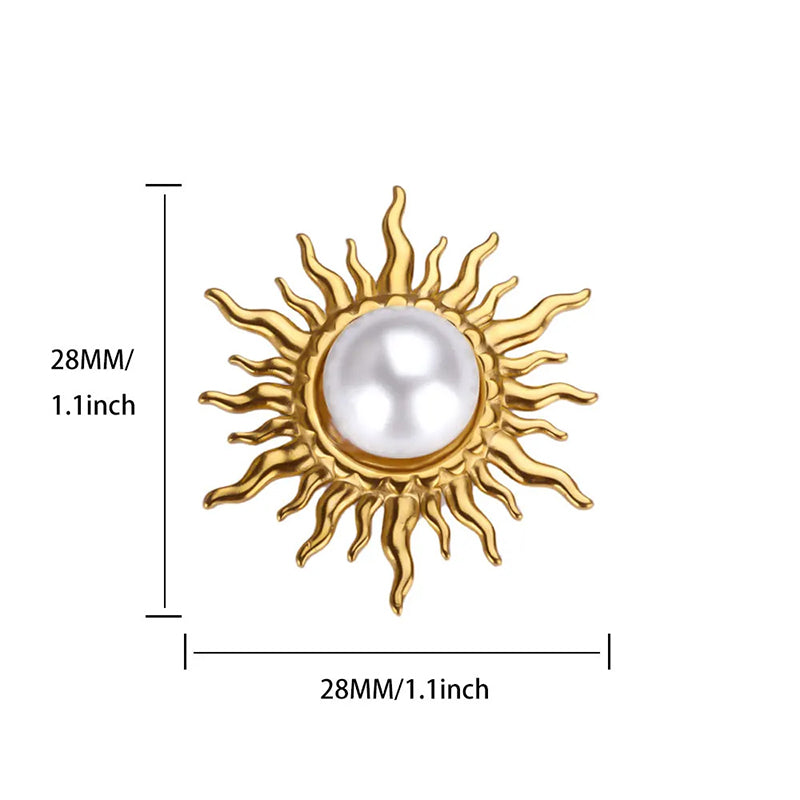 Renaissance Pearl Brooch | Bohemian Elegant High-Shine Finish