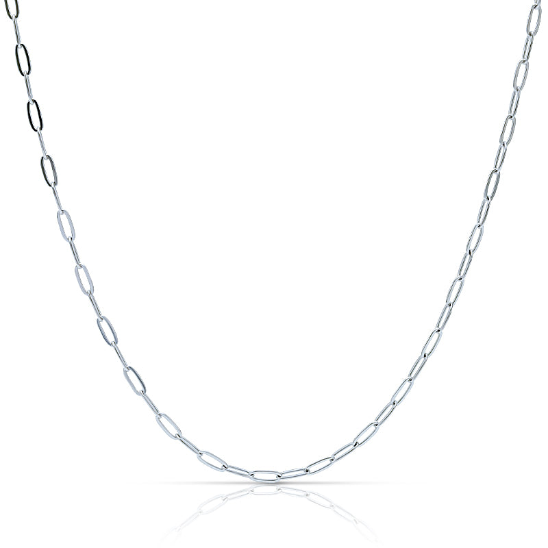 Silver Paperclip Chain Necklace
