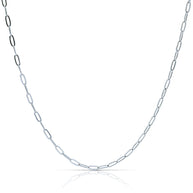Silver Paperclip Chain Necklace