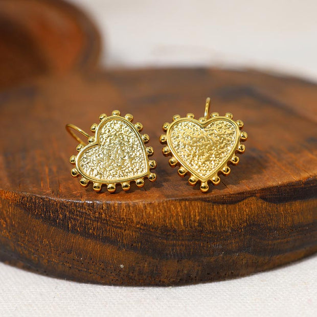 Textured Heart Earring JSE23072711