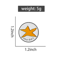 White and Yellow Star Brooch JJQqhxz3564