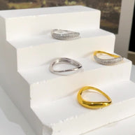 Sterling Silver Bold Wave Ring JAN1271-A