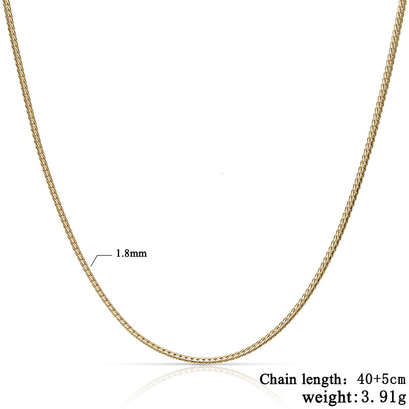 1.8mm Serpentine Chain Necklace