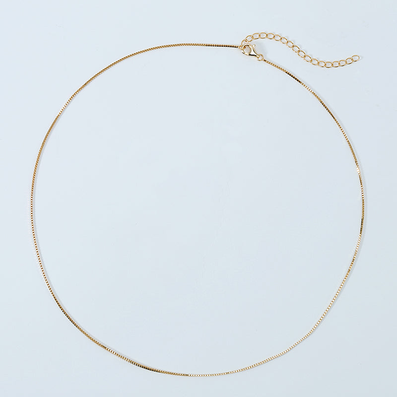 0.75mm Sterling Silver Box Chain Necklace
