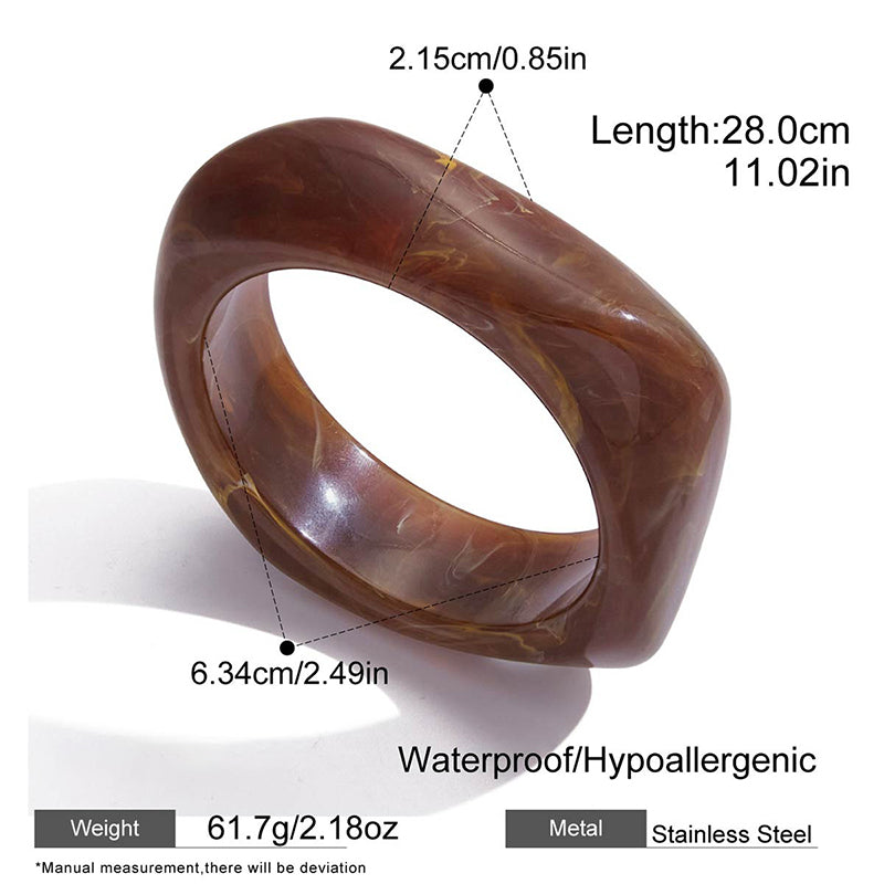 Resin Statement Jewelry | Fade-Resistant Stackable Bangle