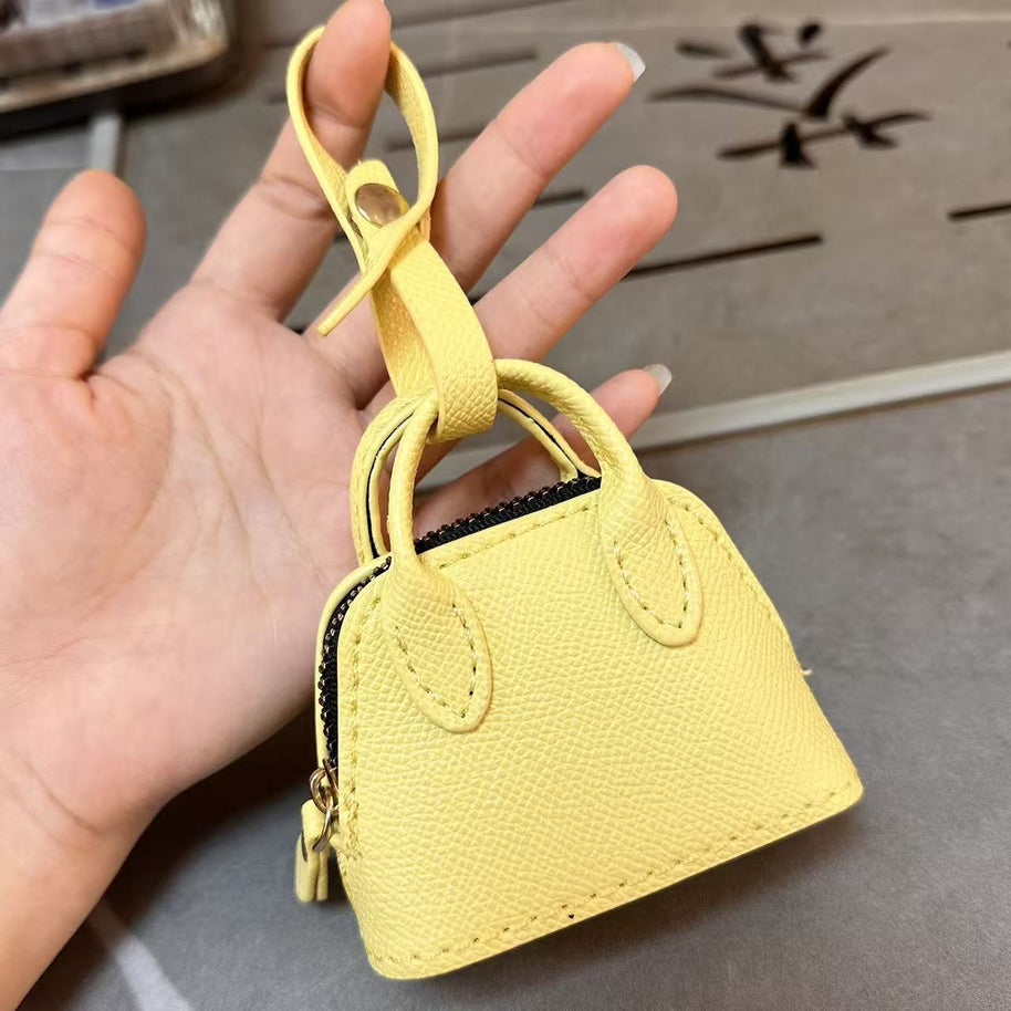 Mini Tote Bag Keychain | Solid Color Pouch | Ins Style