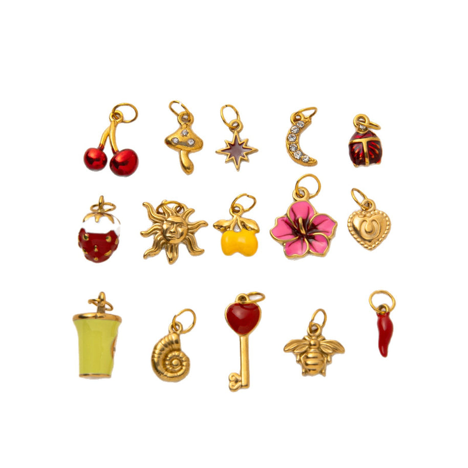 Summer Fruit Clog Decoration 18K Gold Steel JX26041264GK