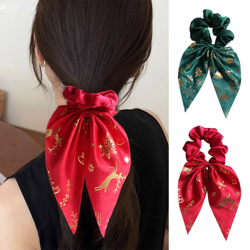 Bow Scrunchies for Christmas | Hair Ties for Women & Girls
