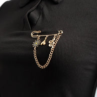 Snake Flower Brooch | Vintage Drop Lapel Pin for Blouses