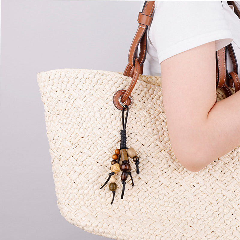 Handmade Keychains | Wood Beads Celebrity Inspired Style