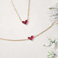 Heart Red Corundum Necklace GS628