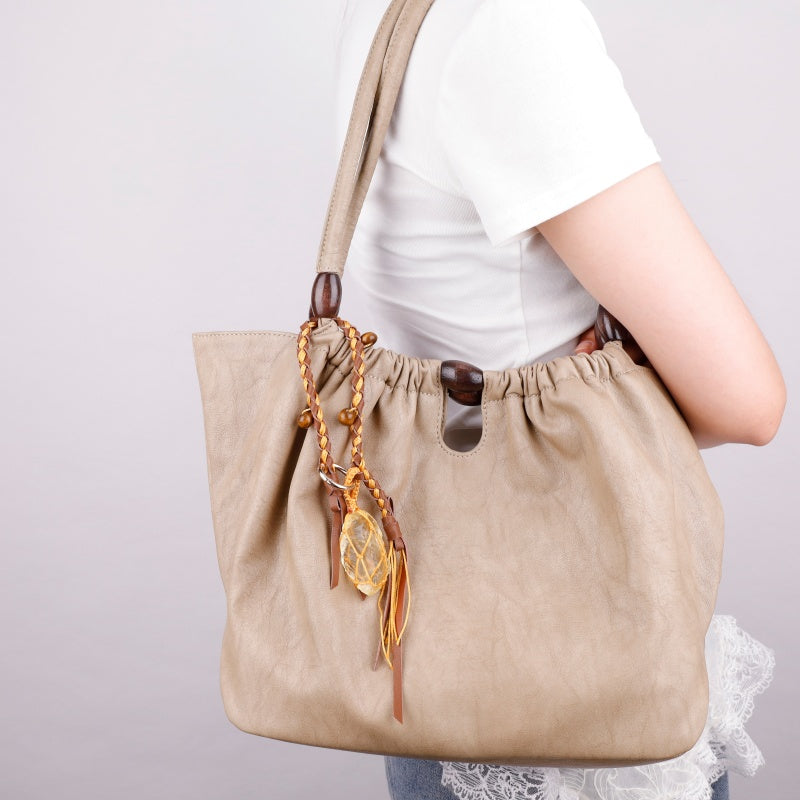 Charm Gemstone Keychain | Hand Woven Healing Accessories