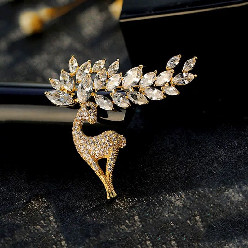 Glass Brooch | Wholesales Antler Pin | Luxury Unisex
