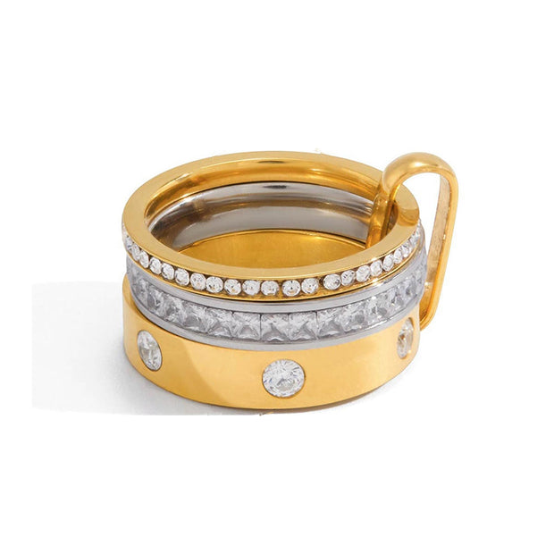 Stackable Rings Set | Multi-Ring Stainless | Korean Style
