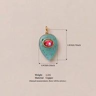 Glass Zircon DIY Pendants Dopamine Colorful Birthstone Charm
