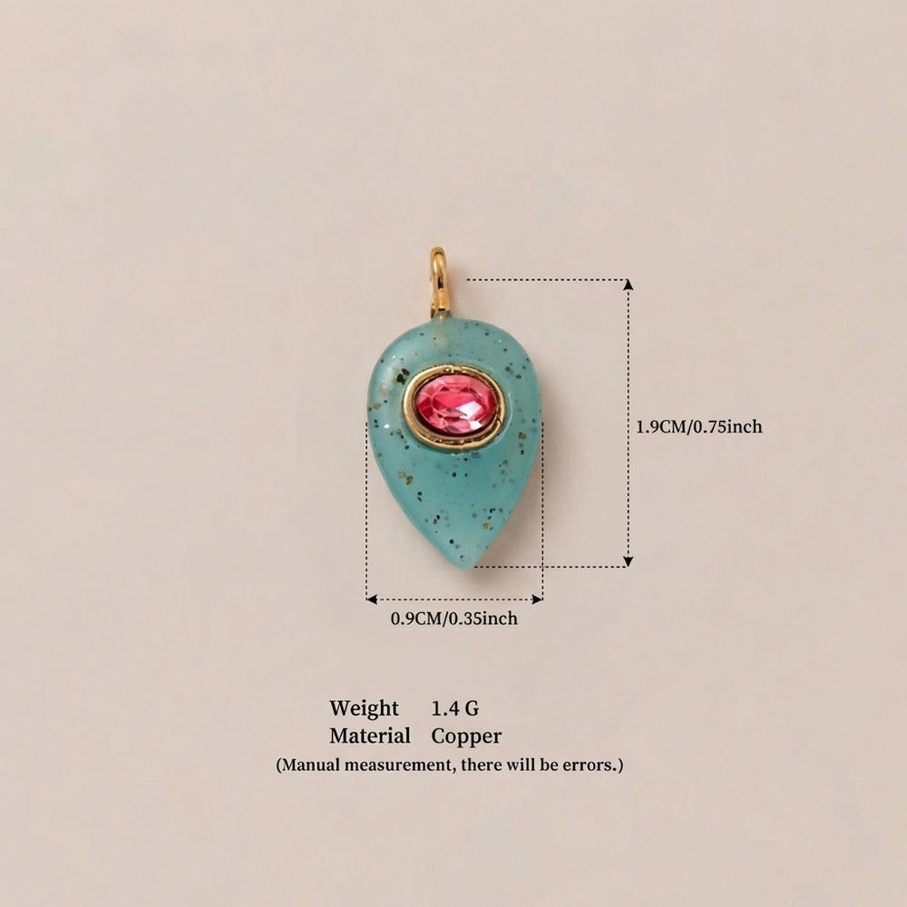 Glass Zircon DIY Pendants Dopamine Colorful Birthstone Charm