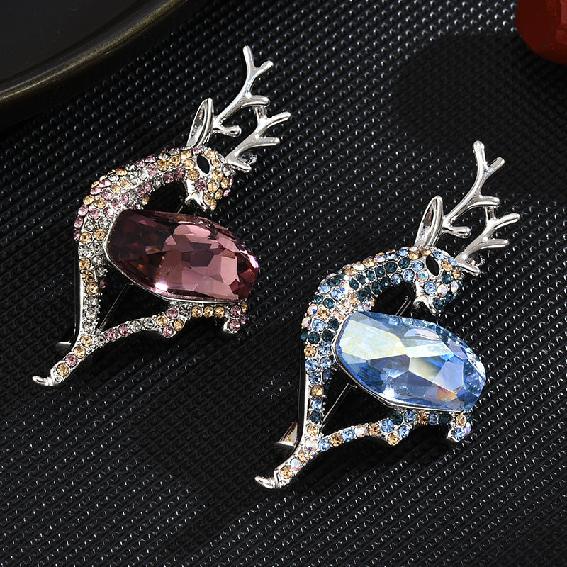 Austrian Crystal er Brooch | Luxury Copper Suit Pin | Gift