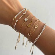 Sugar Cube Bracelet | Heart Charm | Stainless Steel Gift