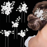 Acrylic Leaf Hair Pin | U-Shape Bridal Hair Clip for Wedding