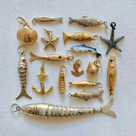 Fashion Simple Ocean Beach Pendant Steel 18K Gold Plated