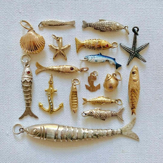 Fashion Simple Ocean Beach Pendant Steel 18K Gold Plated