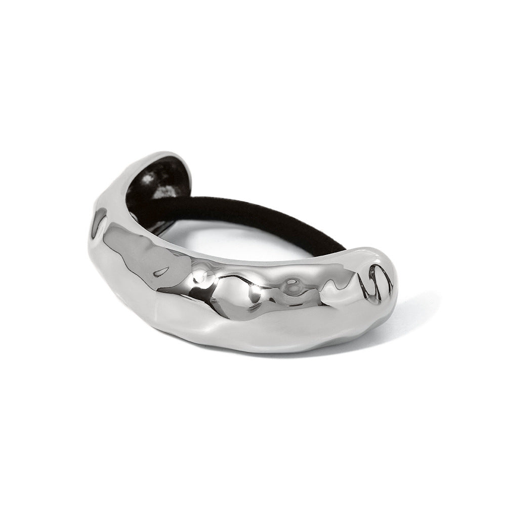 Luxury Hair Tie Stainless Steel Scrunchie JXH2403002
