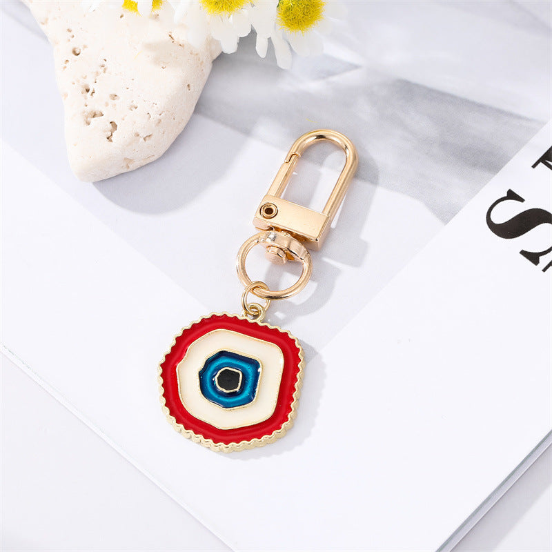 Evil Eye Keychain | Colorful Drop Charm | Heart Shape