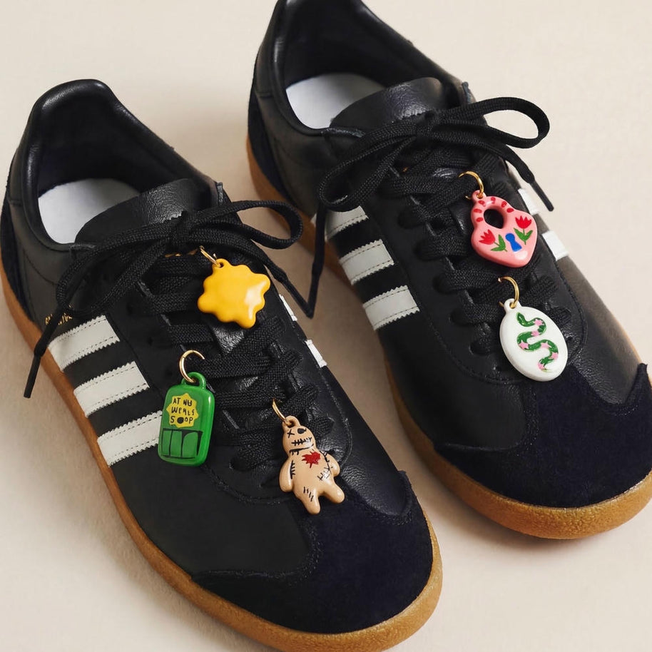 Colorful Food Print Fashion Shoe Jewel 18K Gold JX26041262GK