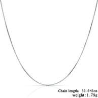 0.75mm Sterling Silver Box Chain Necklace