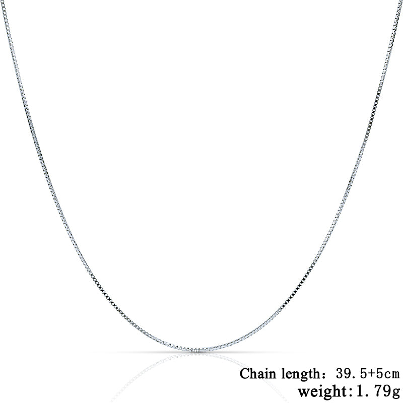 0.75mm Sterling Silver Box Chain Necklace