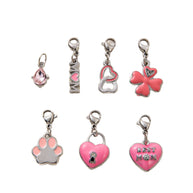 Pink Heart Lock DIY Shoe Charm 18K Gold Steel JX26041249GK