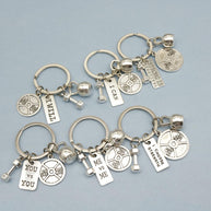 Dumbbell Keychain | Gym Fitne Charm | Classical Couple Gift